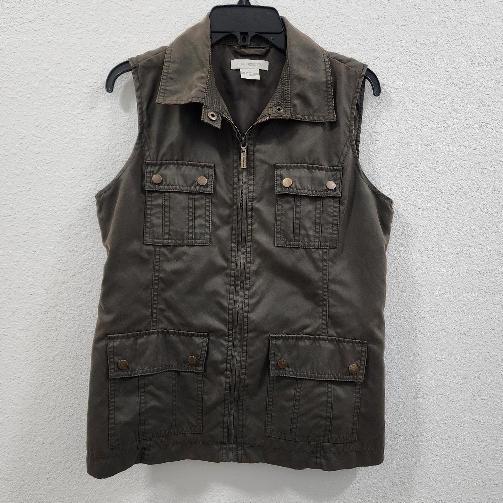 Liz Claiborne Womens Four Pockets Life Jacket Size M